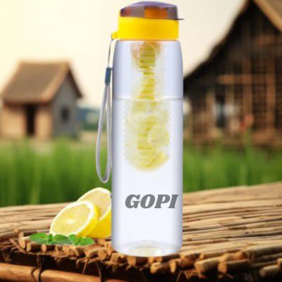 Infuse Plastic Water Bottle | Detox Bottle 800ml, Yellow