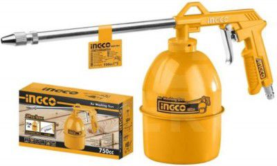 INGCO AWG1001 Air washing gun ( Washing capacity:0.75L ) Air Assisted Sprayer  (Yellow)