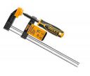 Ingco F Clamp 10 inch Steel with Rubberized Handle and Surface Protection PVC Cover for Clamping Better Grip Metal Wood Working Glass Welding DIY Work (HFC020503) 50 x 250 mm...