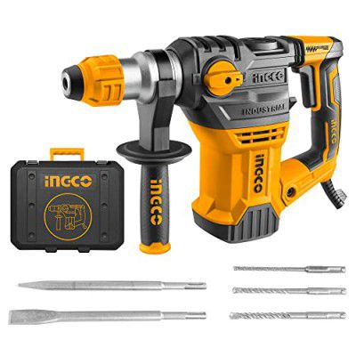 INGCO Rotary Hammer, SDS-Plus Heavy Duty Rotary Hammer Drill, 1500W