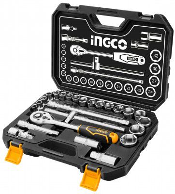 INGCO Socket Set 25Pcs 1/2, Tool Kit Tool Kit for Home Use