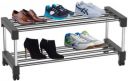 Inkart Multi-Purpose Standing Home Organizer Stackable Steel Shoe(2 Tier,BLACK) Metal Collapsible Shoe Stand (2 Shelves, Pre-assembled) Metal, Plastic Shoe Stand  (Blue, 2 Shelves, DIY(Do-It-Yourself)...