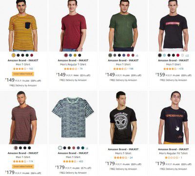 INKAST Men T-Shirt Upto 90% Off | Starts ₹189