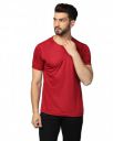 INKKR Men's Solid Round Neck Polyester T-Shirt...