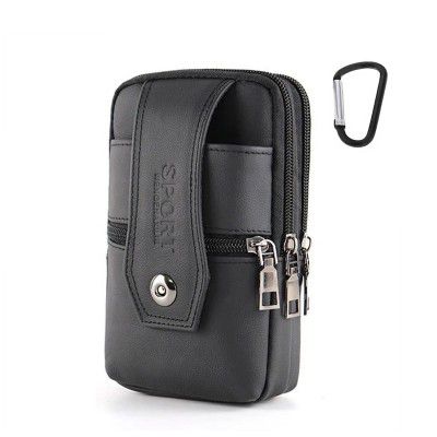 INKMILAN Multipurpose Vetra Crossbody Bag for Men with Belt Clip Loops | Multi-Compartment Crossbody Wallet Case with Belt Clip Loop | Men's Waist Bag | Leather Sling Bag for Travelling