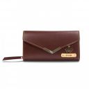 Innovative Gifts Women's Personalized Leather Wallet with Name & Charm I Customized 3-Fold Ladies Clutch ...