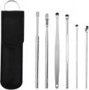 Innovista Leather Pouch Ear Wax Cleaner (6 Pc) Reusable Ear Wax Cleaner Kit...