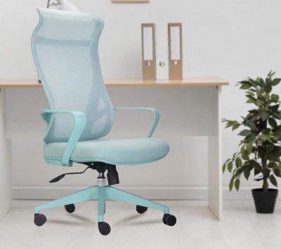 INNOWIN Flamingo High-Back Ergonomic Home Office Chair | 3-Years Limited Warranty Included | Tilting & Height Adjustable Mechanism, Heavy Duty Metal Base | Ideal for Office Work & Study (Mint Green)