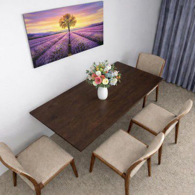 INNOWIN Stunning Wall Mounted Foldable Dining Table 4-Seater | Engineered Wood | Dark Akacia Finish | Space Saving Design