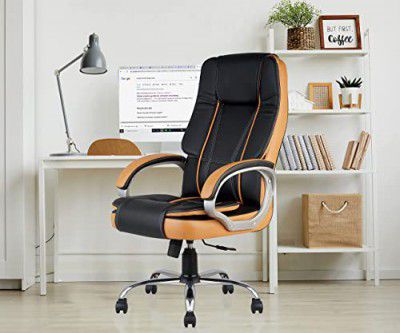 INNOWIN Venture Ergonomic Leatherette Executive High Back Revolving Desk Office Chair (Multi Color)