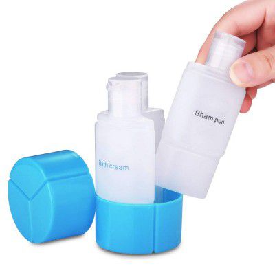 INOVERA (LABEL) Plain 5 Cms Refillable Shampoo Cream Lotion Storage Plastic Container Bottle (Pack of 1), Blue