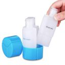 INOVERA (LABEL) Plain 5 Cms Refillable Shampoo Cream Lotion Storage Plastic Container Bottle (Pack of 1), Blue...