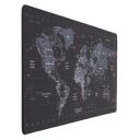 INOVERA World Map Anti-Slip Extended Desk Mat Gaming Rubber Stitched Mouse Pad for Laptop and Computer, 600L x 300B mm (Black, Medium)...