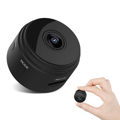 Inovics Mini 1080P WiFi Spy, Small Wireless Night Vision, Motion Detection, Remote View, Spy Camera for Home Office Hidden HD Video Audio Recording Free 32 GB Memory Card (Inserted, Black)