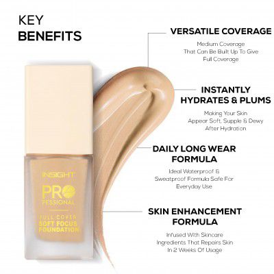 Insight Professional Soft Focus Full Cover Foundation, 25gm (LN13)