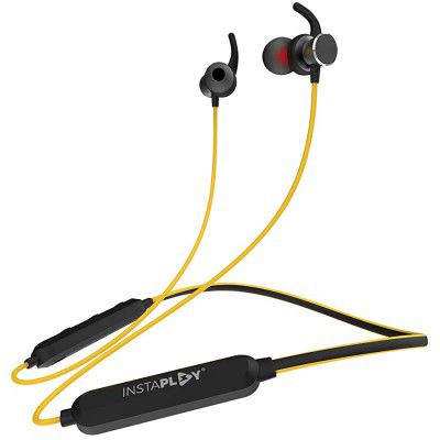 INSTAPLAY H36Y Wireless Bluetooth in Ear Neckband Earphone with Mic (Yellow)