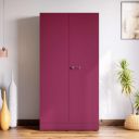 Interio by Godrej Almirah Auraline Men Premium 2-Door Steel Almirah, Cupboard for Clothes (Textured Berry), 1-Year Warranty, 2 Shelves, 1 Locker, 2 Drawers...