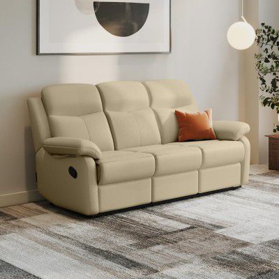 [Extra Rs.22950 OFF] Interio by Godrej Alpine Manual 3-Seater Synthetic Leather Recliner Sofa