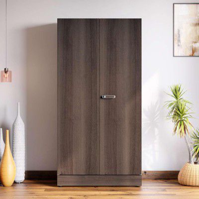 Interio by Godrej Auraline® Men Basic 2-Door Steel Almirah (Walnut) (1-Year Warranty, 4 Shelves, 1 Drawer)