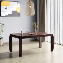 Interio by Godrej Dining Table Premio 6-Seater Rubber Wood Rectangular Dining Table, 1-Year Warranty, Mahogany...
