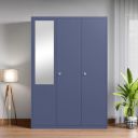 Interio by Godrej Etna 3-Door Steel Almirah with Mirror (Textured Phiroja Blue), 1-Year Warranty, 1 Locker, 10 Shelves...