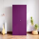 Interio by Godrej Marc 2-Door Steel Almirah (Textured Mulberry), 1-Year Warranty, 1 Locker, 1 Drawer, 5 Shelves...