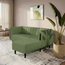 Interio by Godrej Paramount L-Shape 3 Seater Left Hand Side Fabric Sofa, 1-Year Warranty, Solid Wood, Green...