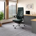 Interio by Godrej Posture Perfect High Back Leather Executive Ergonomic Revolving Chair, 1 Year Warranty, Adjustable Armrest and Height (Black)...