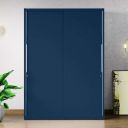 Interio by Godrej Slide N Store Pro Plus 2-Door Wardrobe (Matte Finish, Textured Phiroja Blue) Carbon Steel...