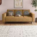 Interio by Godrej Sofa Cresco 3-Seater Fabric Sofa for Living Room, 3-Years Warranty, Solid Wood (Camel and Taupe)...