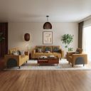 Interio by Godrej Sofa Cresco 6-Seater Fabric Sofa Set for Living Room, 3-Years Warranty, Solid Wood (Camel and Taupe, 3+2+1 Seater)...