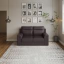 Interio by Godrej Sofa Greta 2 Seater Synthetic Leather Sofa for Living Room, 1-Year Warranty, Solid Wood, Coffee Brown...