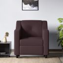 Interio by Godrej Sofa Monarch 1 Seater Synthetic Leather Sofa for Living Room, 1-Year Warranty, Solid Wood (Burgandy)...