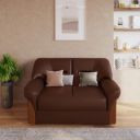 Interio by Godrej Sofa Parto Plus 2 Seater Synthetic Leather Sofa for Living Room, 1 Year Warranty, Pinewood, Tan Brown...