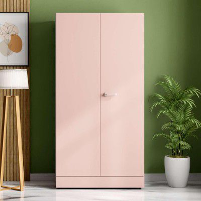 Interio by Godrej Wardrobe Auraline Women Premium 2-Door Steel Almirah (Matte Peach Whip) Wardrobe for Clothes, 1-Year Warranty, 4 Shelves, 4 Drawers
