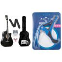 Intern 38C Black Guitar Kit with Capo...