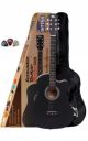 Intern 38C Ebony Wood Cutaway Design Acoustic Guitar...