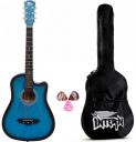 Intern INT-38C Blue Acoustic Guitar kit with carry bag & picks...