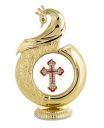 INTERNATIONAL GIFT® Golden Peacock Shape Jesus Symbol 12 cm Car Dashboard Idol Christian Religious...