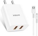 Intex 12 W Quick Charge 2.4 A Multiport Mobile Charger (White, Cable Included)...