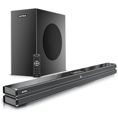 Intex 2.1 Wireless Soundbar with 6.5'' Subwoofer 180W Powerful Output Bluetooth 5.1 HDMI ARC Optical Aux USB Deep Bass Home Theatre