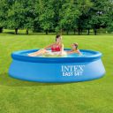 Intex 28106 - 8Ft X 24 Inch (H) Easy Set Inflatable Puncture Resistant Circular Above Ground Portable Outdoor Family Swimming Pool...