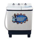 Intex 6.5 KG Semi Automatic Top Loading Washing Machine with Premium Glass Lid (Wave Pulsator, Blue and White, SA65NBHG)...