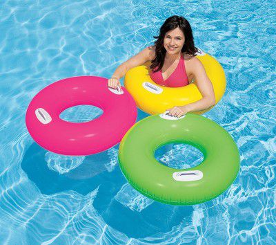 Intex Heer Vinyl Inflatable Pool Swim Tube with 2 Handles 30-inch 