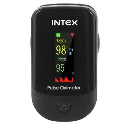 Intex IT-OX02 Pulse Oximeter with Oxygen Saturation Monitor, Heart Rate and SpO2 Levels Oxygen Meter with LED Display Pulse Oximeterp