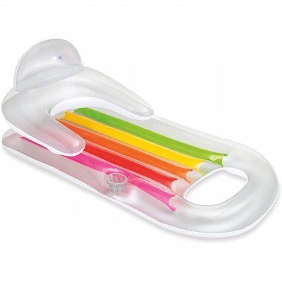 Intex King Inflatable Kool Lounge, 63" X 33.5", (Colors May Vary)