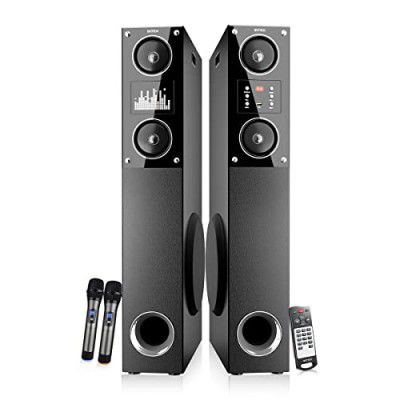 Intex Mm USB Speaker Tw 16000 Fmub(Dual), Black