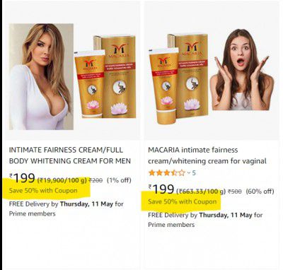 INTIMATE FAIRNESS CREAM Apply 50% Coupon