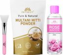 INTIMIFY Pure Multani Mitti Powder 150gm+Rose Water 100ml, With Applicator Brush Combo  (250 g)...