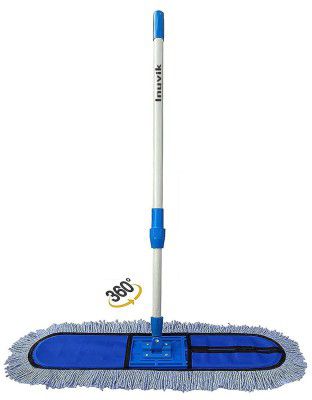 Inuvik Microfiber Wet & Dry Cotton Pad Floor Mop 75x14x6(18-Inch Head) with 4 Feet Telescopic handle Floor Cleaning Mop